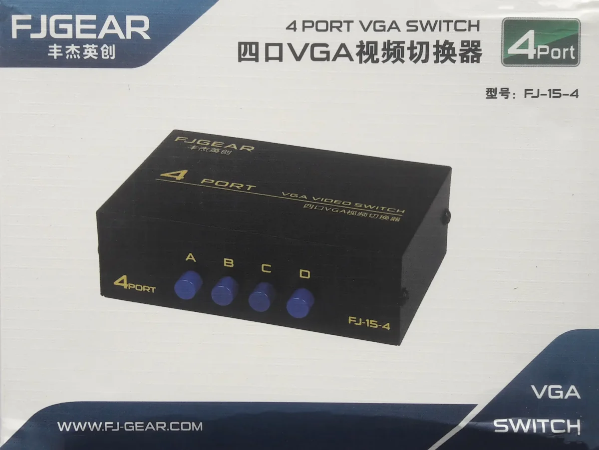 سوئیچ VGA 4 PORT دستی FJGEAR - تصویر 5