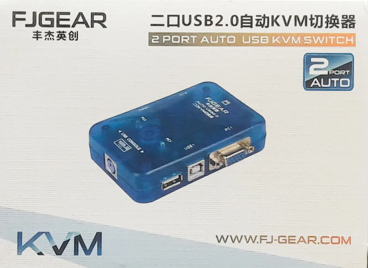 KVM VGA 2 Port USB Automatic FJGEAR - تصویر 2