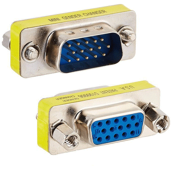 مبدل VGA BARREL یک سر نری یک سر مادگی