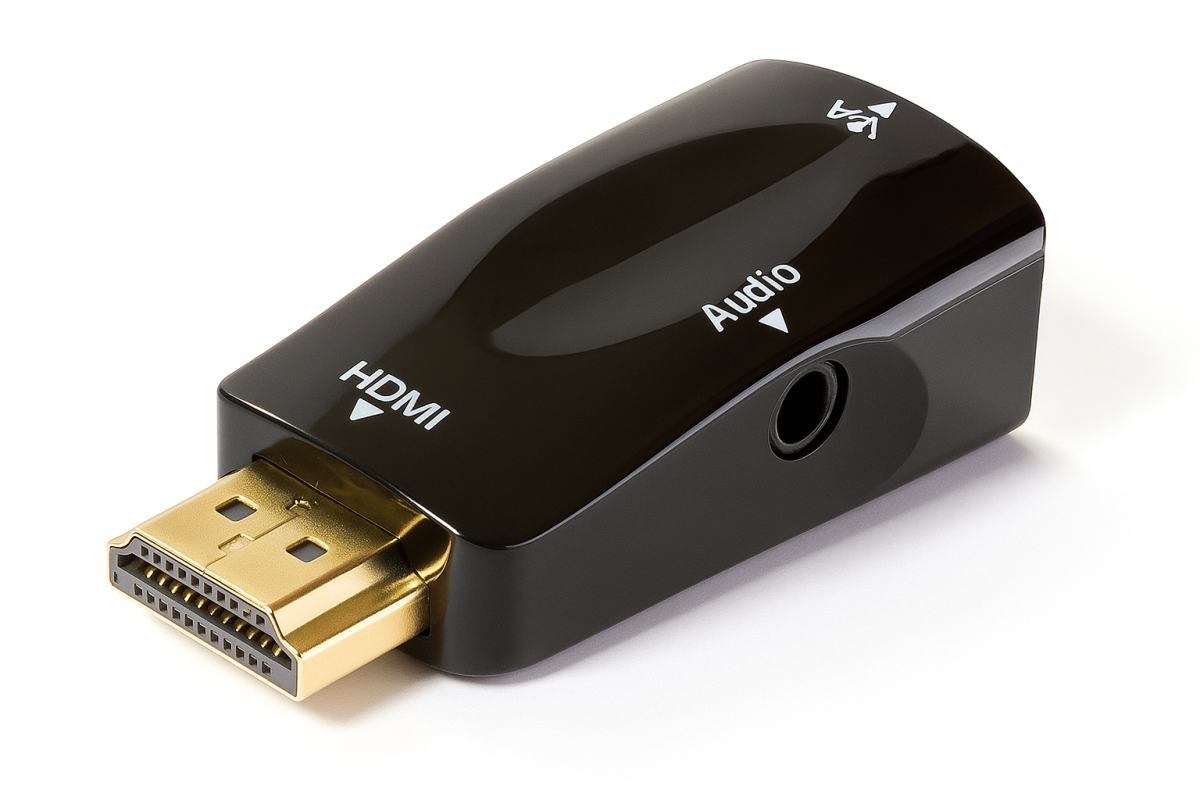 HDMI TO VGA - اچ دی ام آی نری به وی جی ای مادگی با کابل صدا - تصویر 1