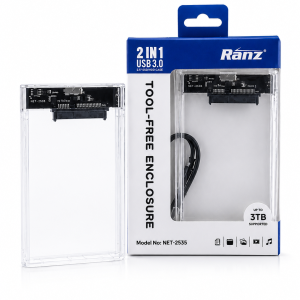 قاب هارد Ranz بدنه شفاف USB 3.0